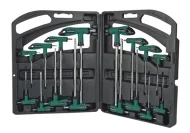 Set Torxuri 16 piese, T Type, TX si HEX - MANNESMANN M18190